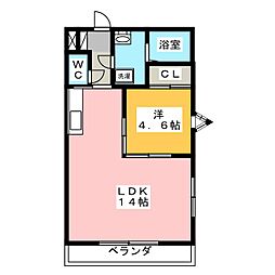 椎の実 1LDKの間取図画像