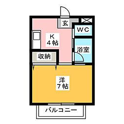 間取図画像 1K