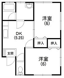 間取図画像 2DK