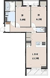 間取図画像 2LDK