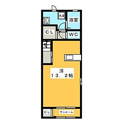 ヘリオス ワンルームの間取図画像