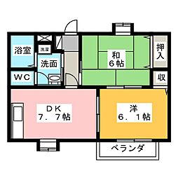 PRATO3 2DKの間取図画像