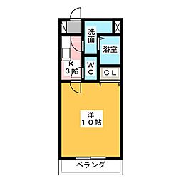 ユートピアマツバラ 1Kの間取図画像