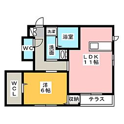 ティダ・アパアパ 1LDKの間取図画像