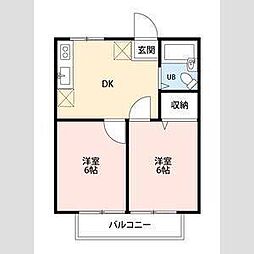 彩輝8A 2DKの間取図画像