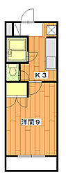 サンパークIWATA 1Kの間取図画像