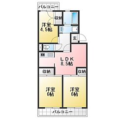 アーバン・ビレッジ 3DKの間取図画像