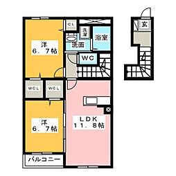 SGアネックス1 2LDKの間取図画像