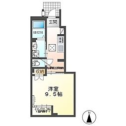Grand Villa II 1Kの間取図画像