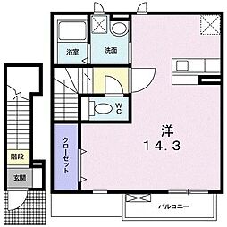 サンスターズ ワンルームの間取図画像