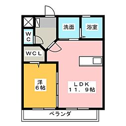 マンションさくら通り 1LDKの間取図画像