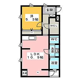 ELAMOR 1LDKの間取図画像
