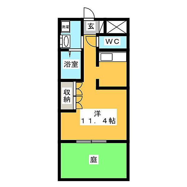 ＢＬＵＥ　ＢＯＳＳ ｜岐阜県岐阜市中鶉３丁目(賃貸マンション1R・1階・29.75㎡)の写真 その2