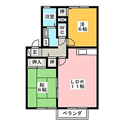 クレールYou 2LDKの間取図画像