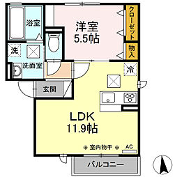 ルーセント 1LDKの間取図画像