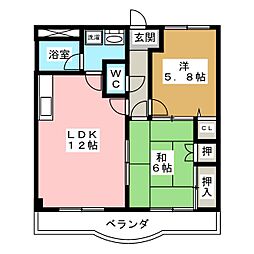 コンフォース 2LDKの間取図画像