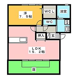 シャルマンアカネ 1LDKの間取図画像