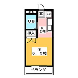 OMRESIDENCE西岐阜 1Kの間取図画像