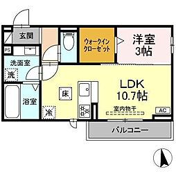FIELDEN(フィールデン) 1LDKの間取図画像