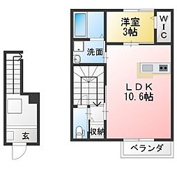 Belle Jiang II 1LDKの間取図画像