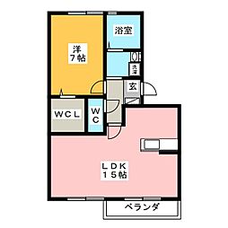 セレッソKT 1LDKの間取図画像