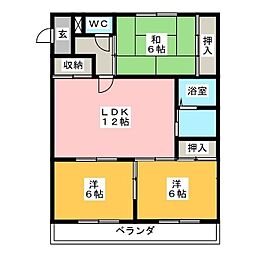 MaisonBlanche 3LDKの間取図画像