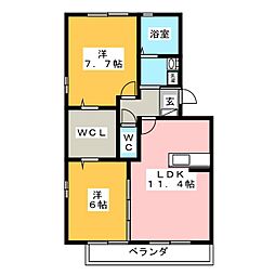 グレイスSE 2LDKの間取図画像