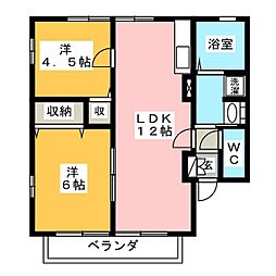 城南ハイム 2LDKの間取図画像