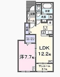 ReiRan(レイラン)I 1LDKの間取図画像