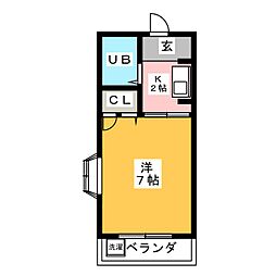 間取図画像 1K