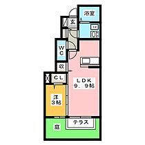 ノーブル　ネサンス  ｜ 岐阜県岐阜市黒野（賃貸アパート1LDK・1階・34.48㎡） その2