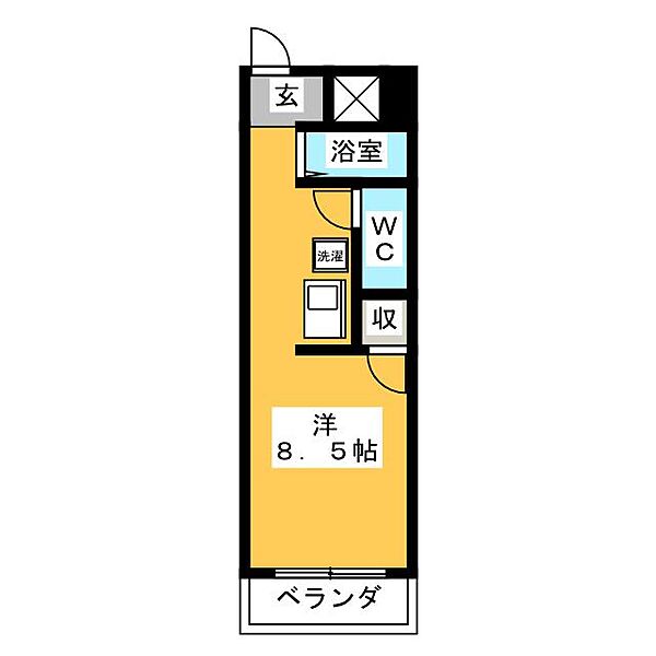 エステイトピア ｜岐阜県岐阜市深坂１丁目(賃貸マンション1R・3階・20.42㎡)の写真 その2