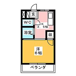 プチシャトレー・K 1Kの間取図画像