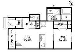 リーブルファイン則武本郷 1LDKの間取図画像