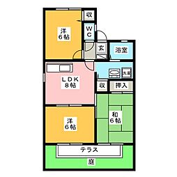 エントピア御望E 3LDKの間取図画像