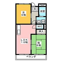 メゾン静 2LDKの間取図画像