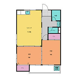 U・TOPIA43 2LDKの間取図画像