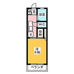 パークM.A.S 1Kの間取図画像