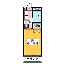 メゾンオット 1Kの間取図画像
