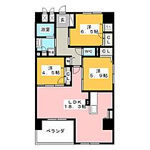 シャンテ岐阜  ｜ 岐阜県岐阜市入舟町１丁目（賃貸マンション3LDK・4階・80.20㎡） その2