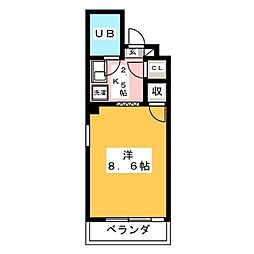 リエス岐阜元町 1Kの間取図画像