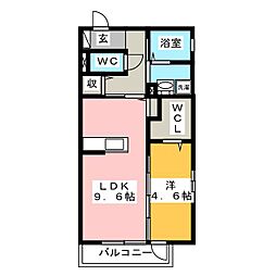 ささら弐番館 1LDKの間取図画像