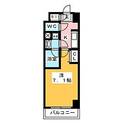 ルネフラッツ岐阜駅前 1Kの間取図画像