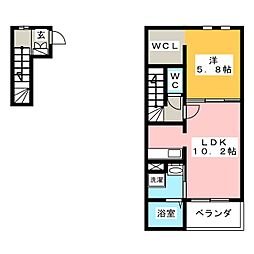 リトル・グローブ1 1LDKの間取図画像