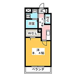 メゾン加納栄町通W 1Kの間取図画像