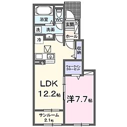 レヴァータ 1LDKの間取図画像