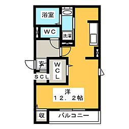 グランツラウムGT ワンルームの間取図画像