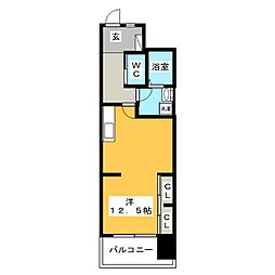 Forest.N ワンルームの間取図画像