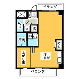 CASAFELICE ワンルームの間取図画像