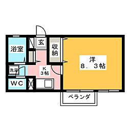 リトルFX 1Kの間取図画像